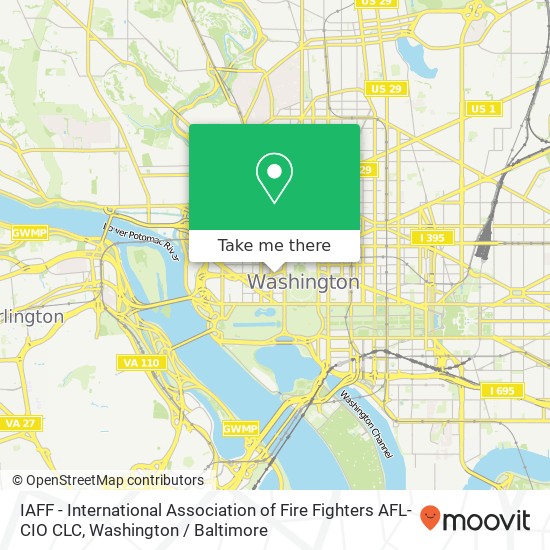 IAFF - International Association of Fire Fighters AFL-CIO CLC map