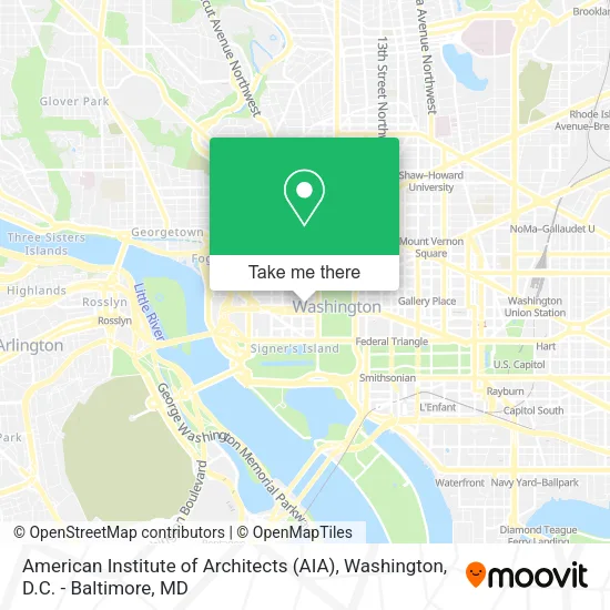 Mapa de American Institute of Architects (AIA)