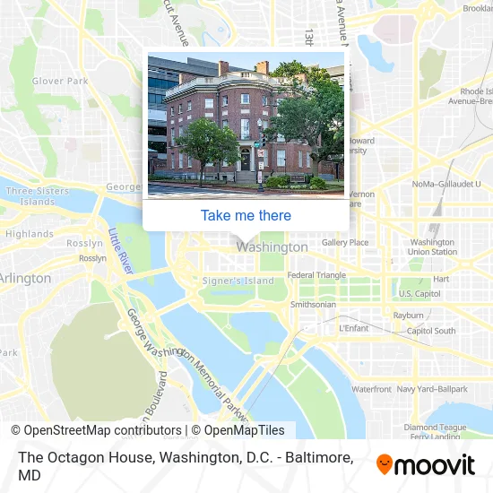 The Octagon House map