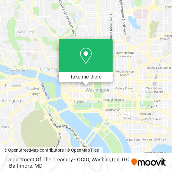 Department Of The Treasury - OCIO map