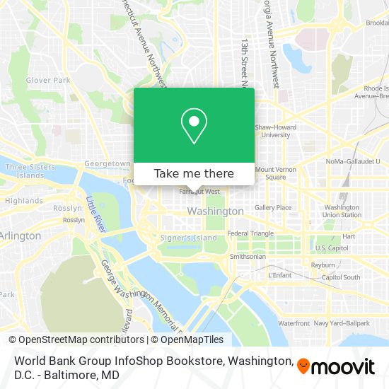 Mapa de World Bank Group InfoShop Bookstore