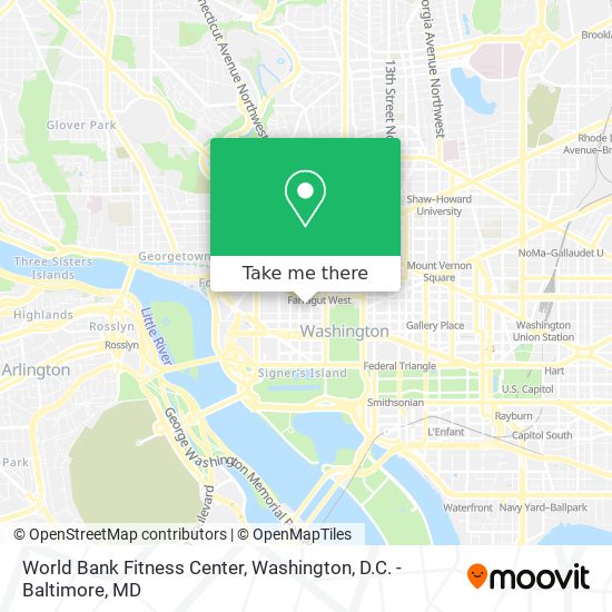 World Bank Fitness Center map