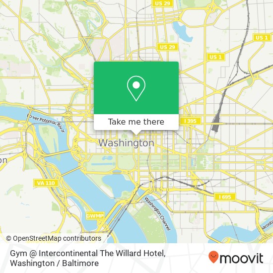 Mapa de Gym @ Intercontinental The Willard Hotel