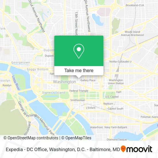 Mapa de Expedia - DC Office