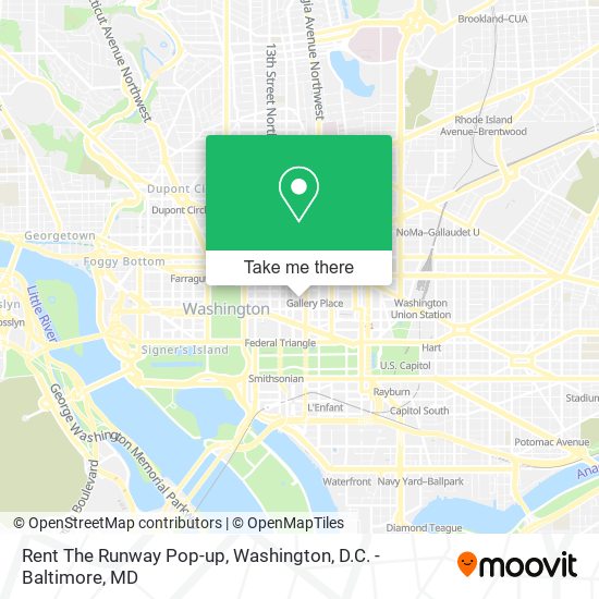 Rent The Runway Pop-up map