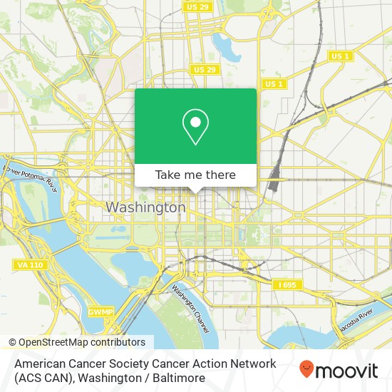 American Cancer Society Cancer Action Network (ACS CAN) map