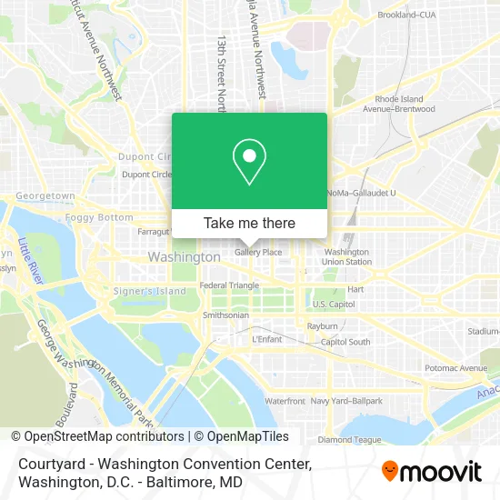 Courtyard - Washington Convention Center map