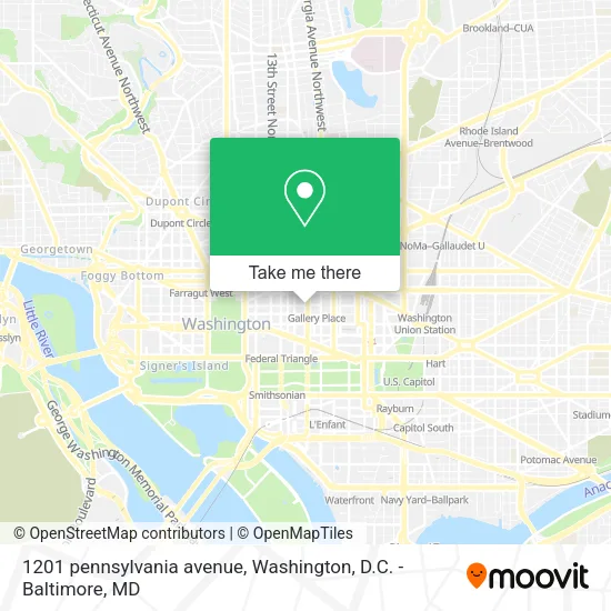 1201 pennsylvania avenue map