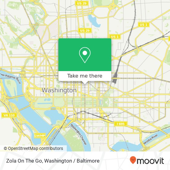 Zola On The Go map
