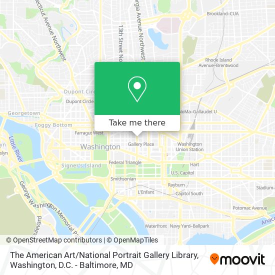 The American Art / National Portrait Gallery Library map
