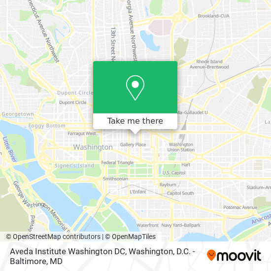 Mapa de Aveda Institute Washington DC