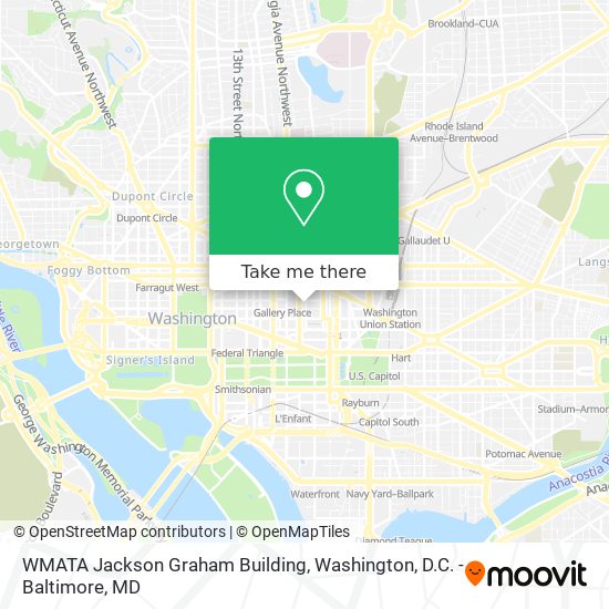 Mapa de WMATA Jackson Graham Building
