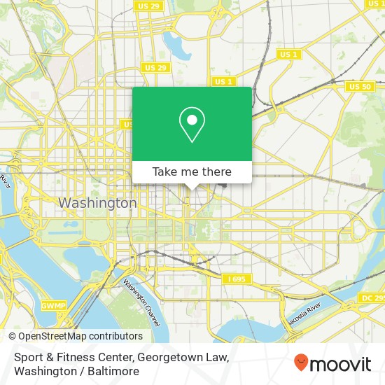 Sport & Fitness Center, Georgetown Law map