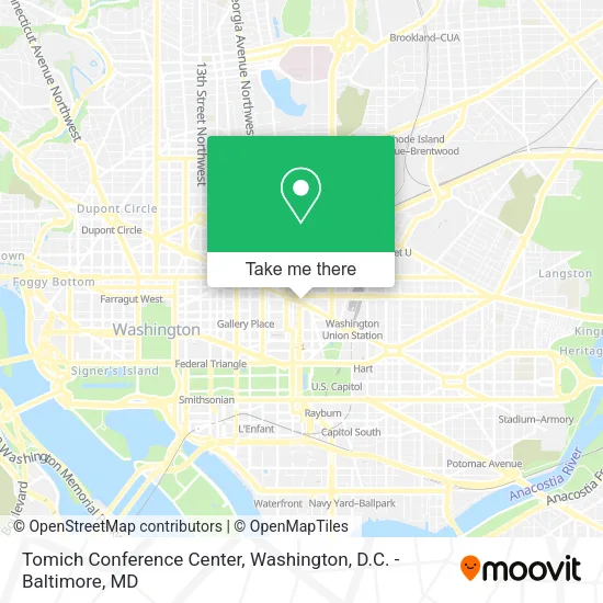 Mapa de Tomich Conference Center