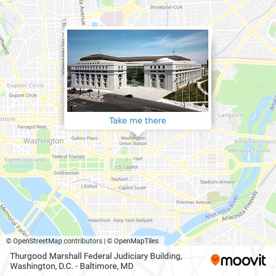 Mapa de Thurgood Marshall Federal Judiciary Building