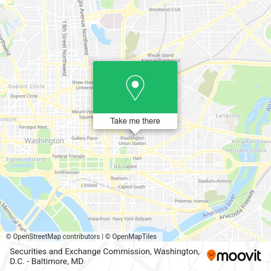 Securities and Exchange Commission map
