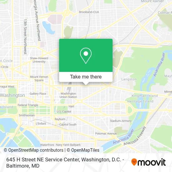 645 H Street NE Service Center map