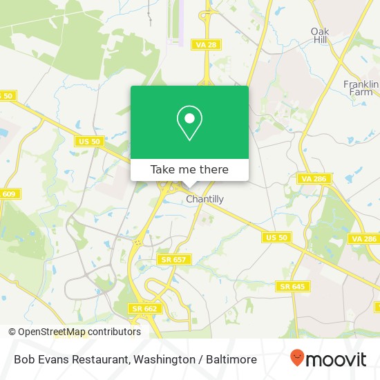 Mapa de Bob Evans Restaurant