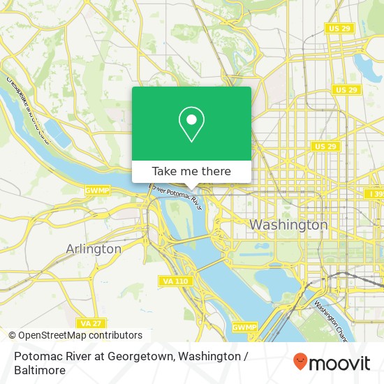 Potomac River at Georgetown map