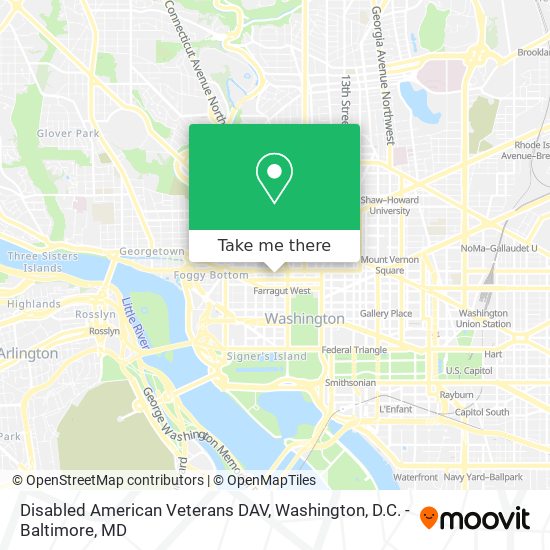 Disabled American Veterans DAV map