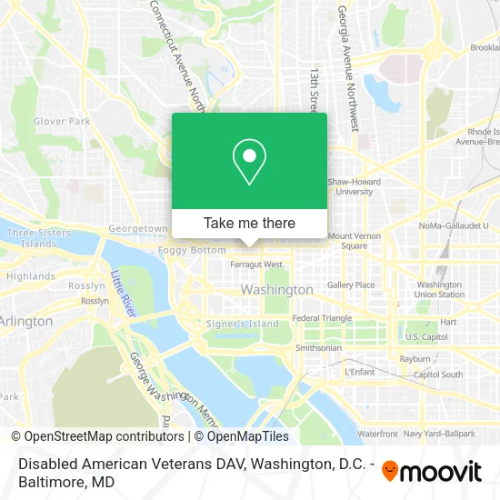 Mapa de Disabled American Veterans DAV