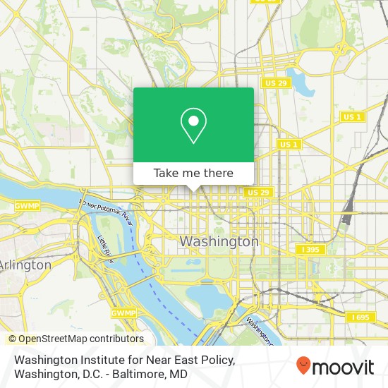 Mapa de Washington Institute for Near East Policy