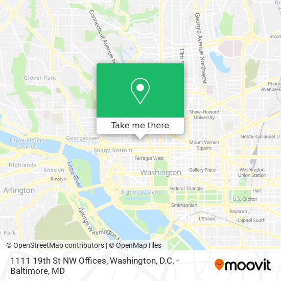1111 19th St NW Offices map