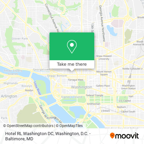 Hotel RL Washington DC map