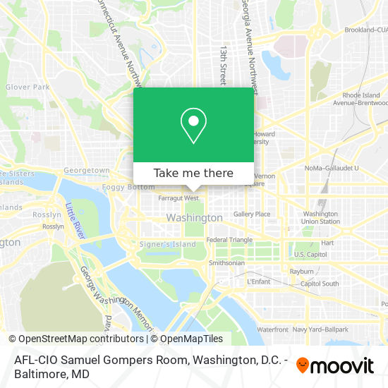 Mapa de AFL-CIO Samuel Gompers Room