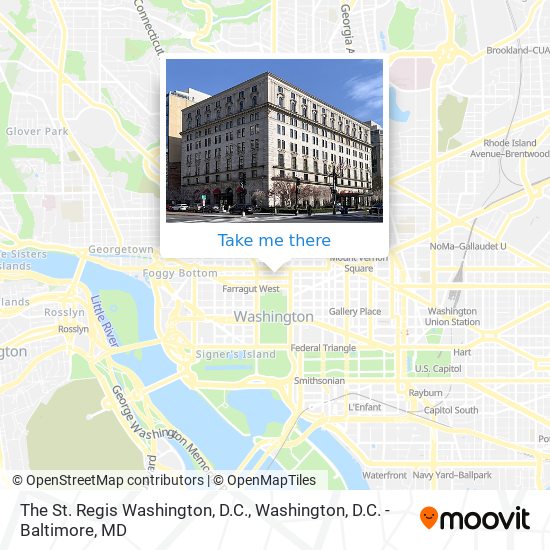 Mapa de The St. Regis Washington, D.C.