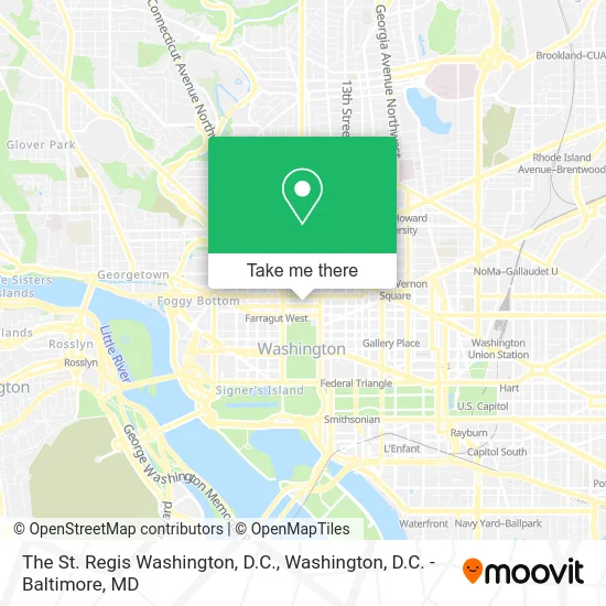 The St. Regis Washington, D.C. map