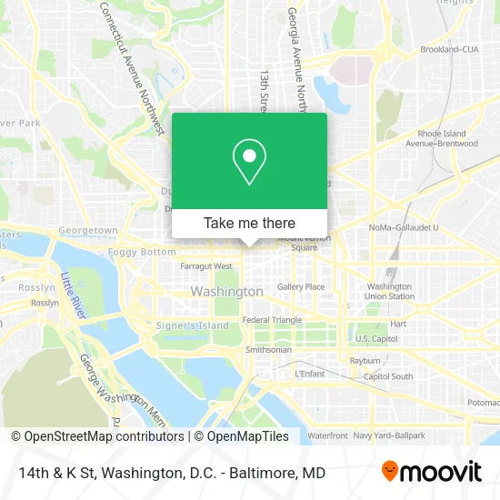 14th & K St map