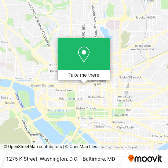 Mapa de 1275 K Street
