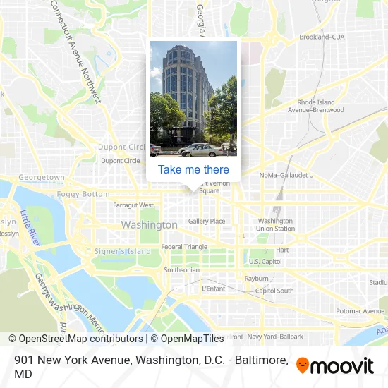 901 New York Avenue map