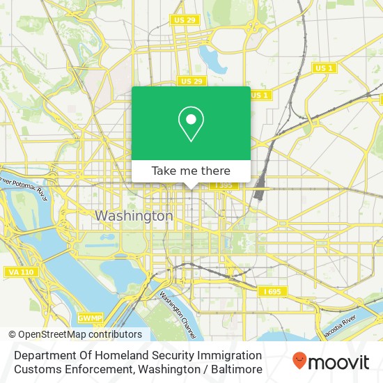 Mapa de Department Of Homeland Security Immigration Customs Enforcement