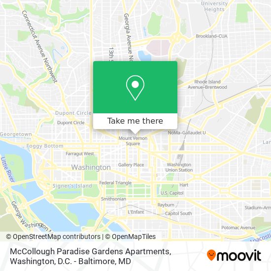 Mapa de McCollough Paradise Gardens Apartments