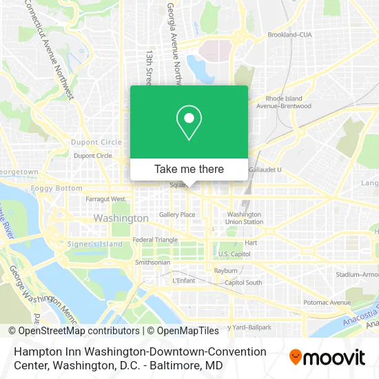 Mapa de Hampton Inn Washington-Downtown-Convention Center