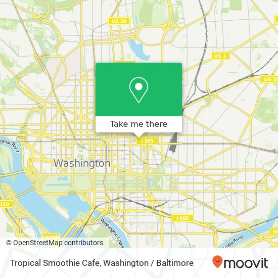 Tropical Smoothie Cafe map