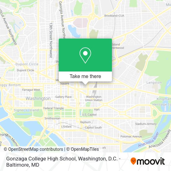 Gonzaga College High School map