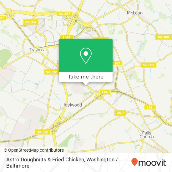 Mapa de Astro Doughnuts & Fried Chicken