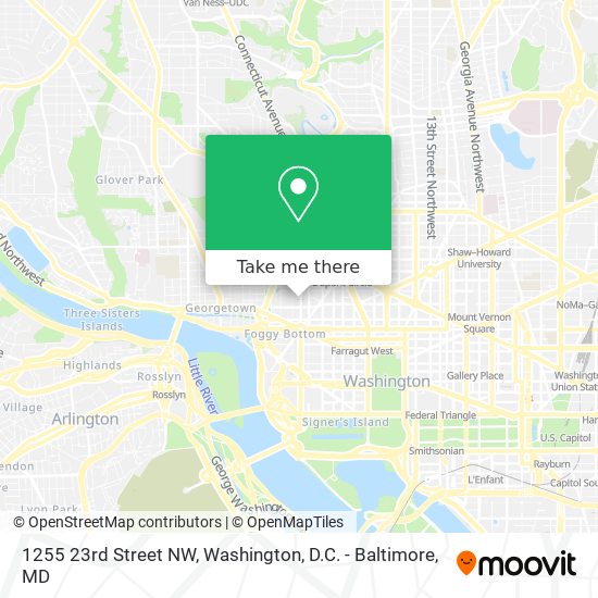 Mapa de 1255 23rd Street NW