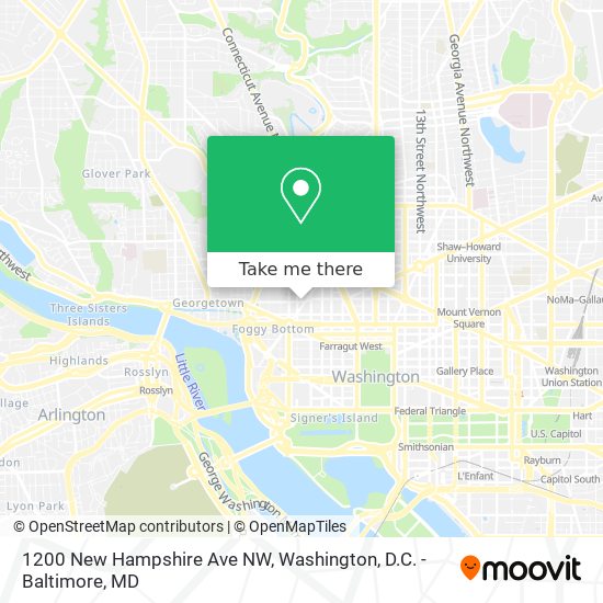 1200 New Hampshire Ave NW map