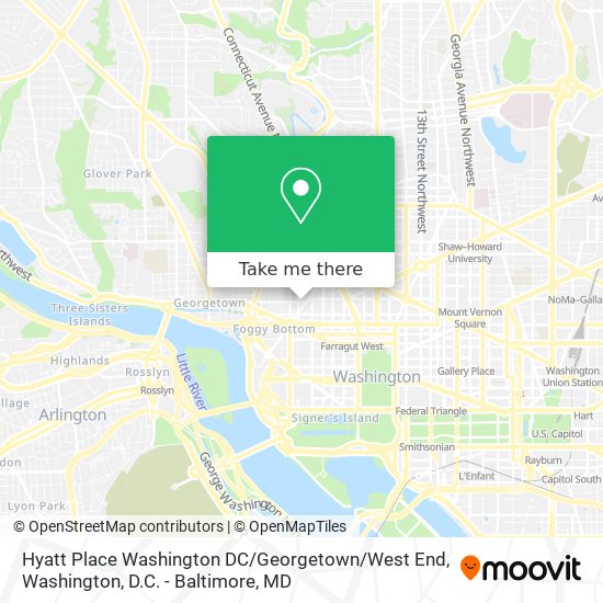 Hyatt Place Washington DC / Georgetown / West End map