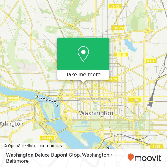 Mapa de Washington Deluxe Dupont Stop