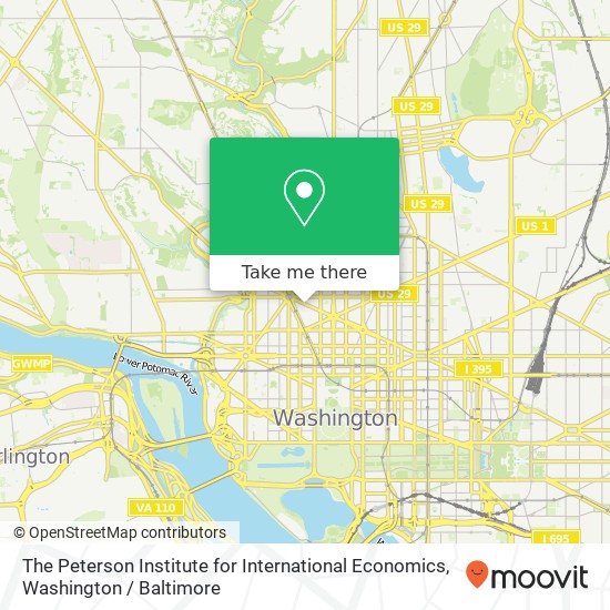 Mapa de The Peterson Institute for International Economics