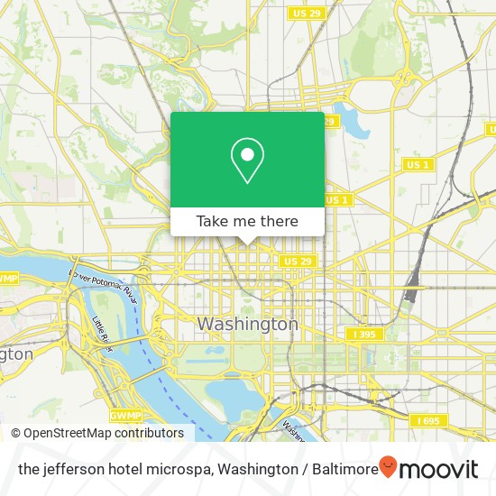 Mapa de the jefferson hotel microspa