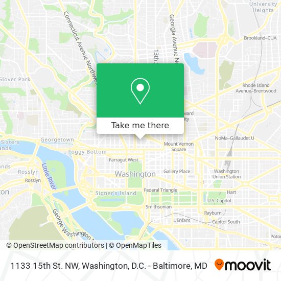 1133 15th St. NW map