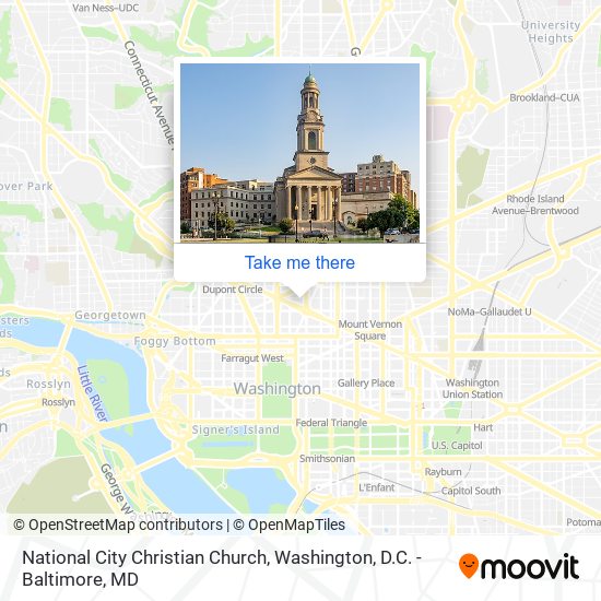 Mapa de National City Christian Church