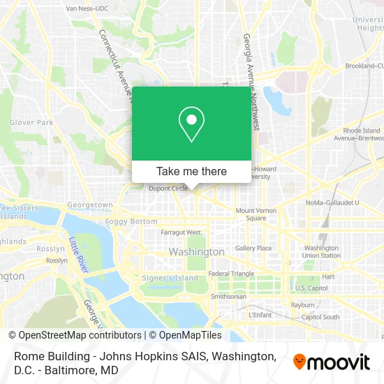 Rome Building - Johns Hopkins SAIS map