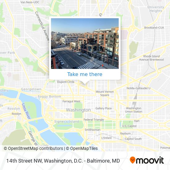 14th Street NW map